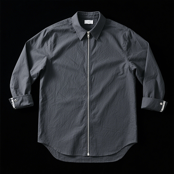 zip oxford shirt