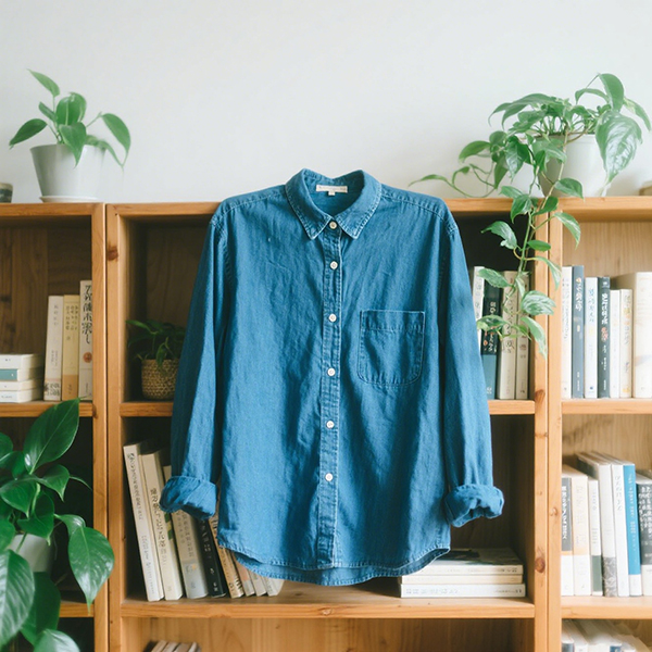 blue denim shirt
