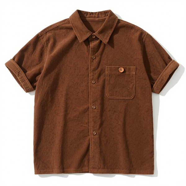 brown corduroy shirt