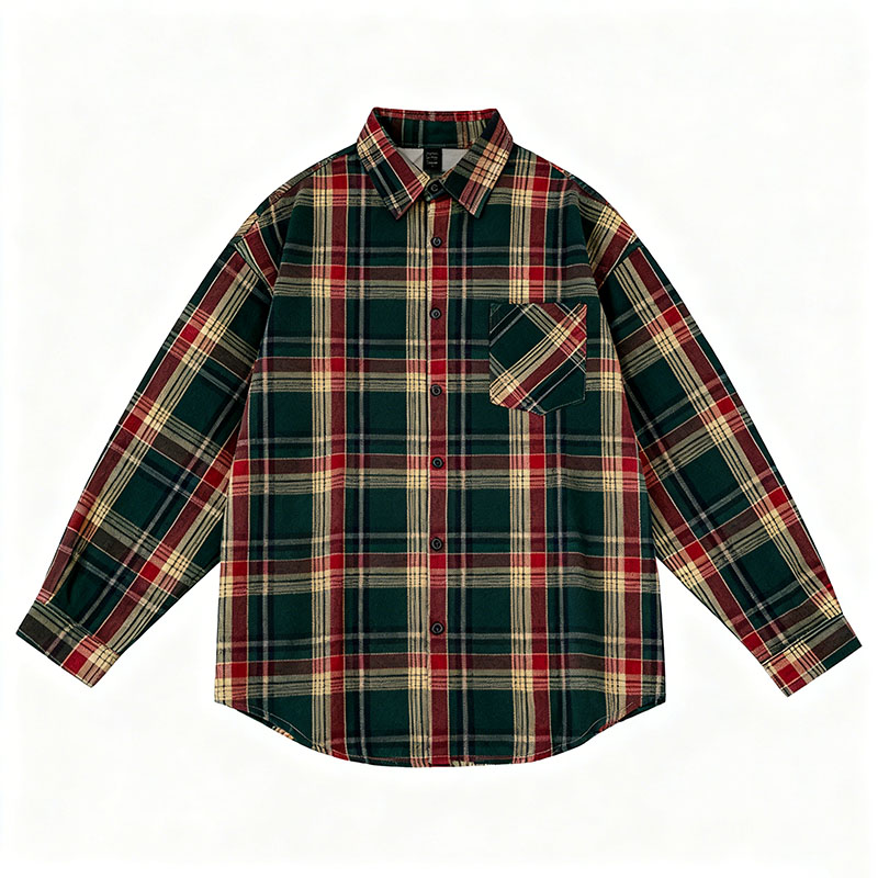 red and green plaid shirt