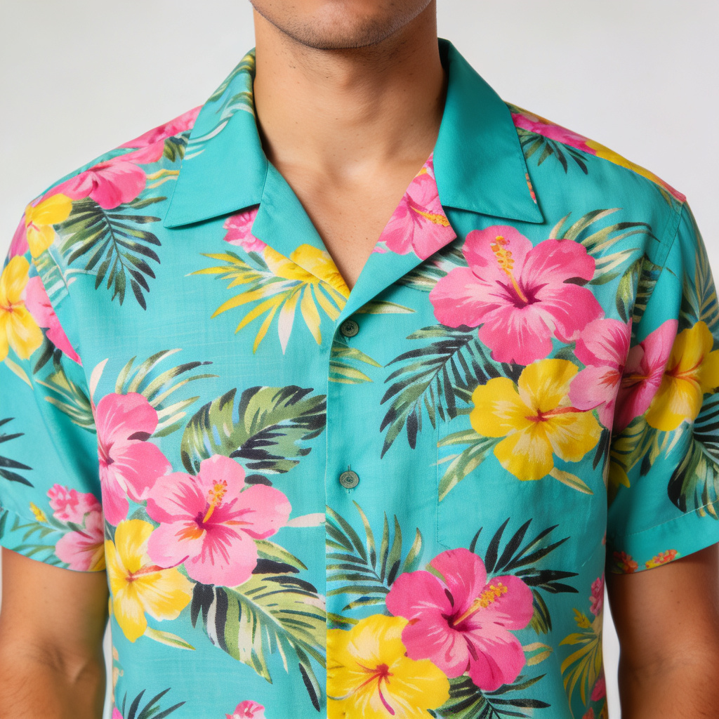 flower print hawaiian shirt